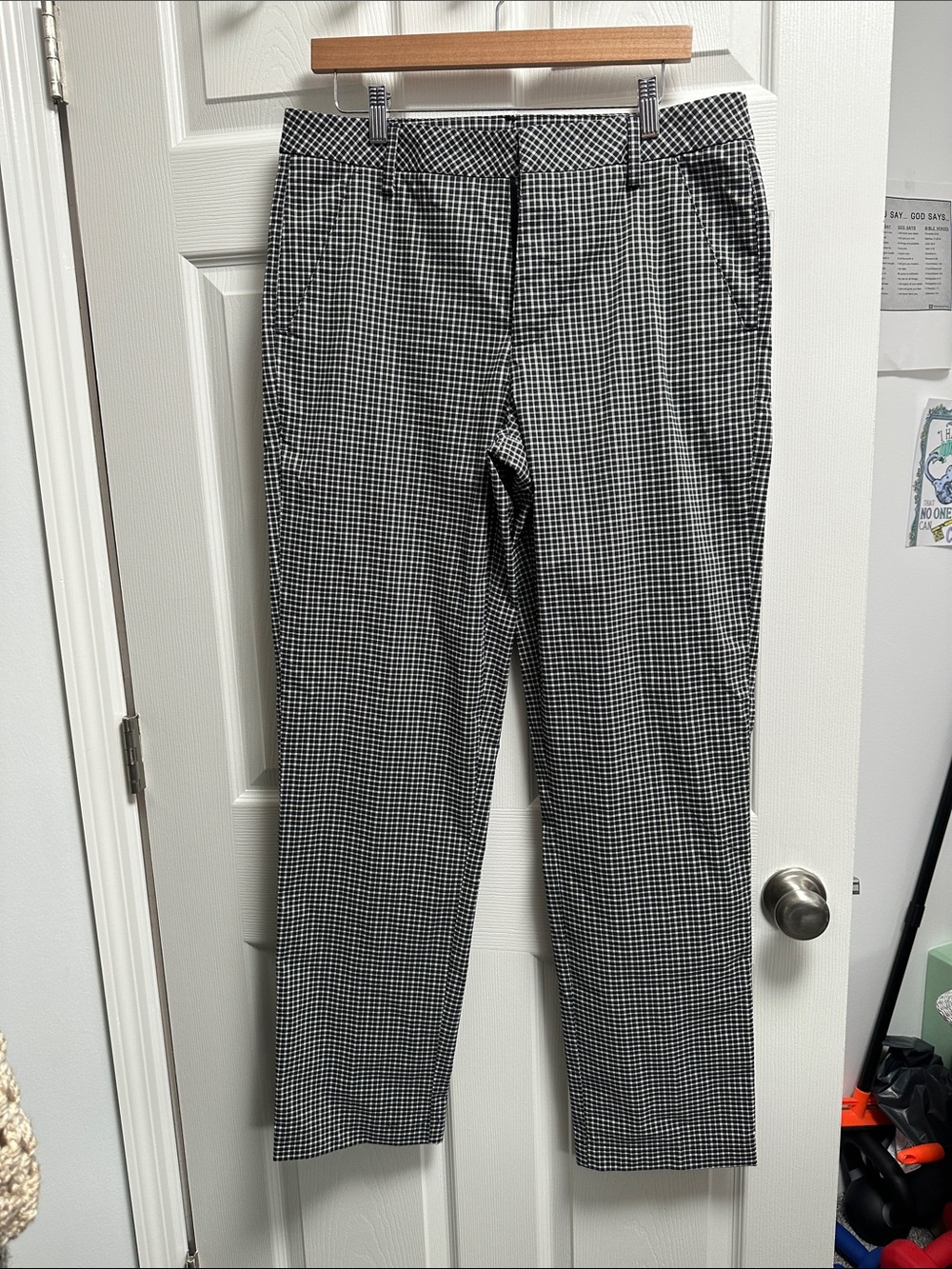Puma Black and White Gingham Chinos